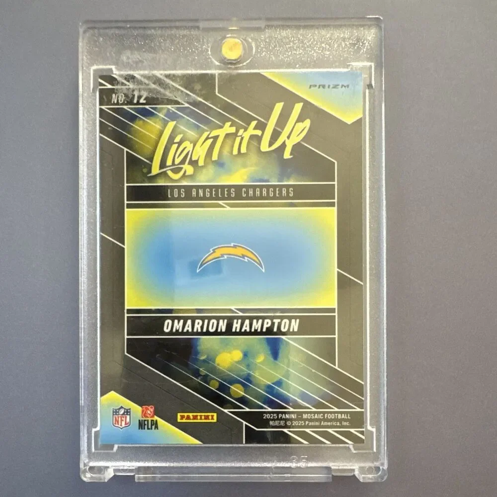 2025 Panini Mosaic Light It Up Mosaic Omarion Hampton Chargers #12 RC Insert